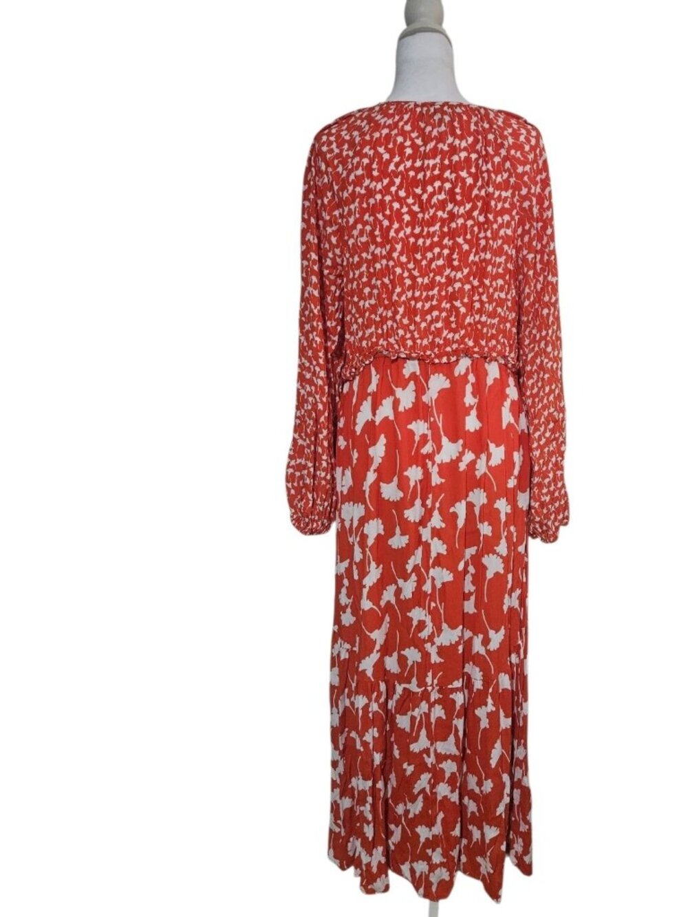 Diane Von Furstenberg DVF For Target Ginkgo Cherry Tomato Maxi Dress M - Picture 3 of 8
